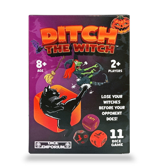Ditch the Witch Dice Game witch counter tracks progress with fast scoring.