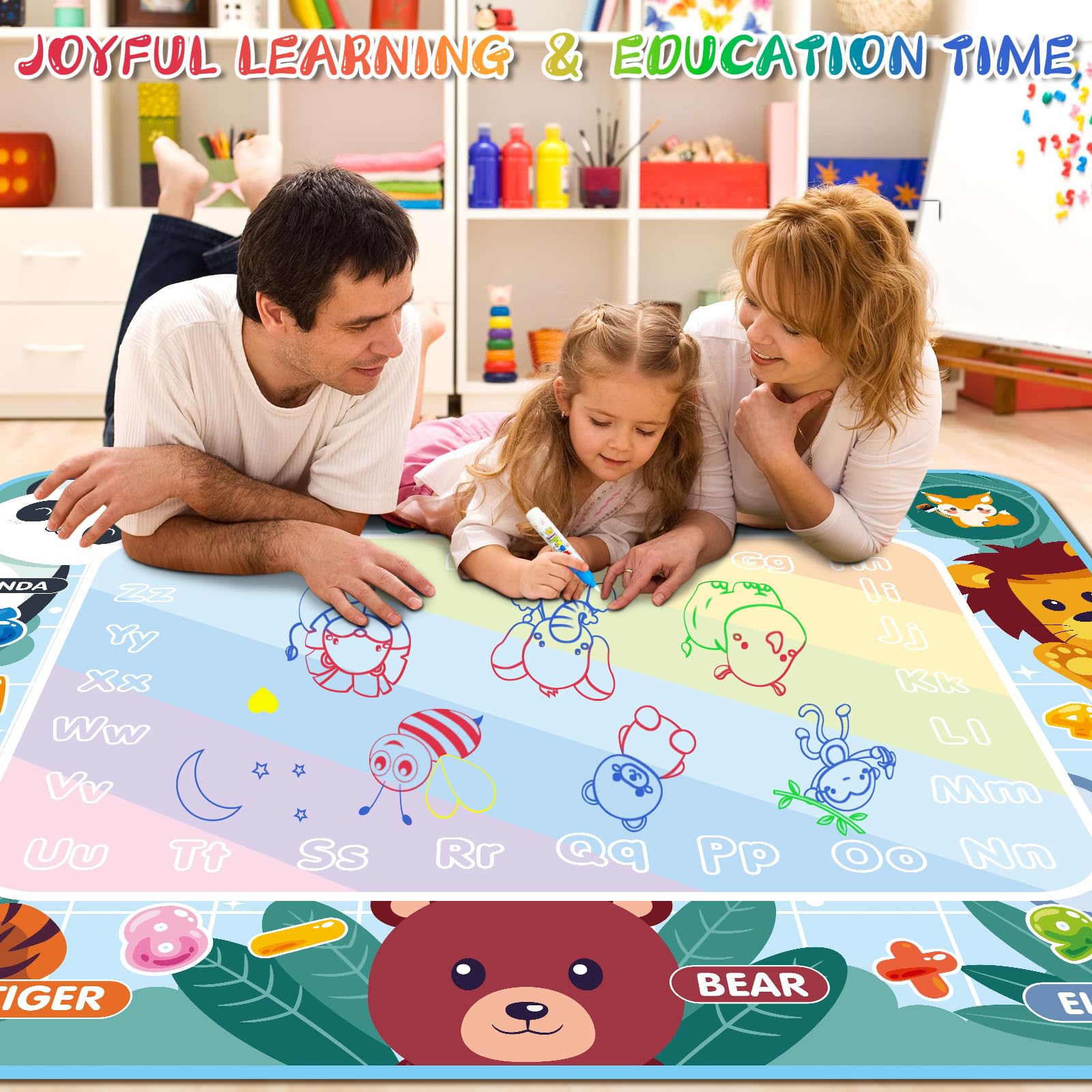 Diteryy Water Doodle Mat easy to clean and wall-safe for parents
