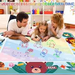Diteryy Water Doodle Mat easy to clean and wall-safe for parents