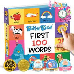 Ditty Bird talking books cover with vibrant illustrations inviting vocabulary exploration.