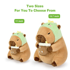 Ditucu capybara dinosaur milk tea plush, playful design sparks imaginative play.