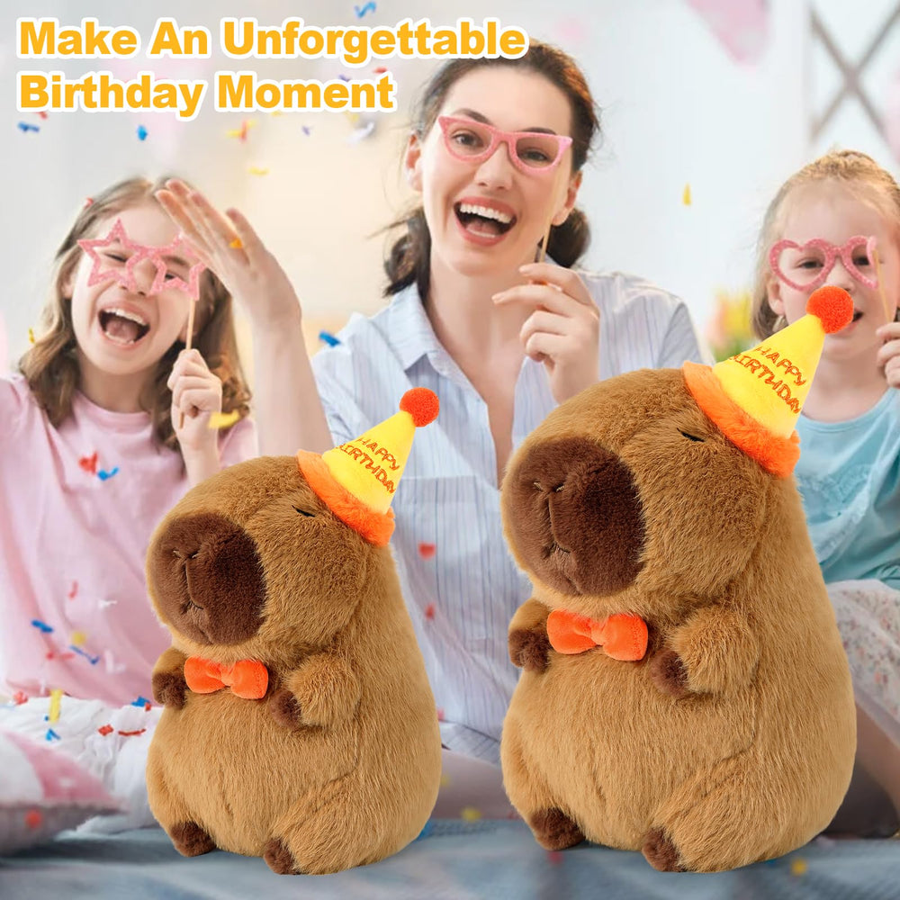 Ditucu Cute Capybara Plush in 9-inch size for cozy bedtime hugs.