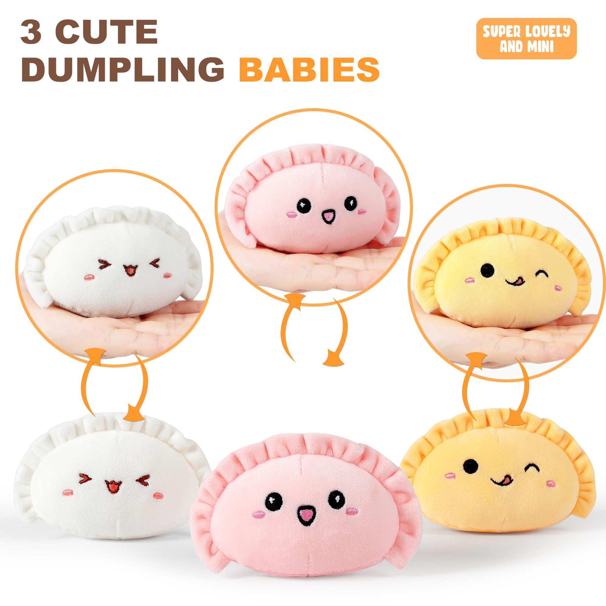 Ditucu dumpling pillow back zipper design for easy viewing of mini dolls.