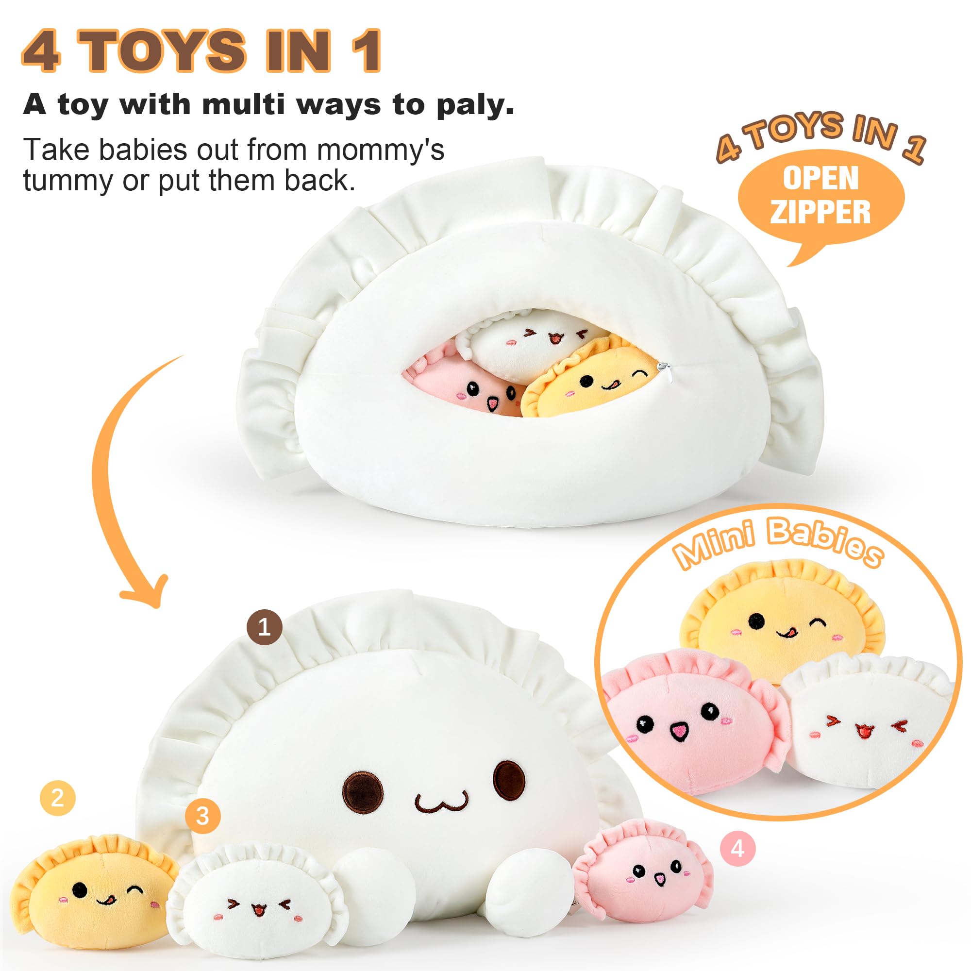 Ditucu dumpling little 4-inch plush #1 with kawaii face for cozy play.