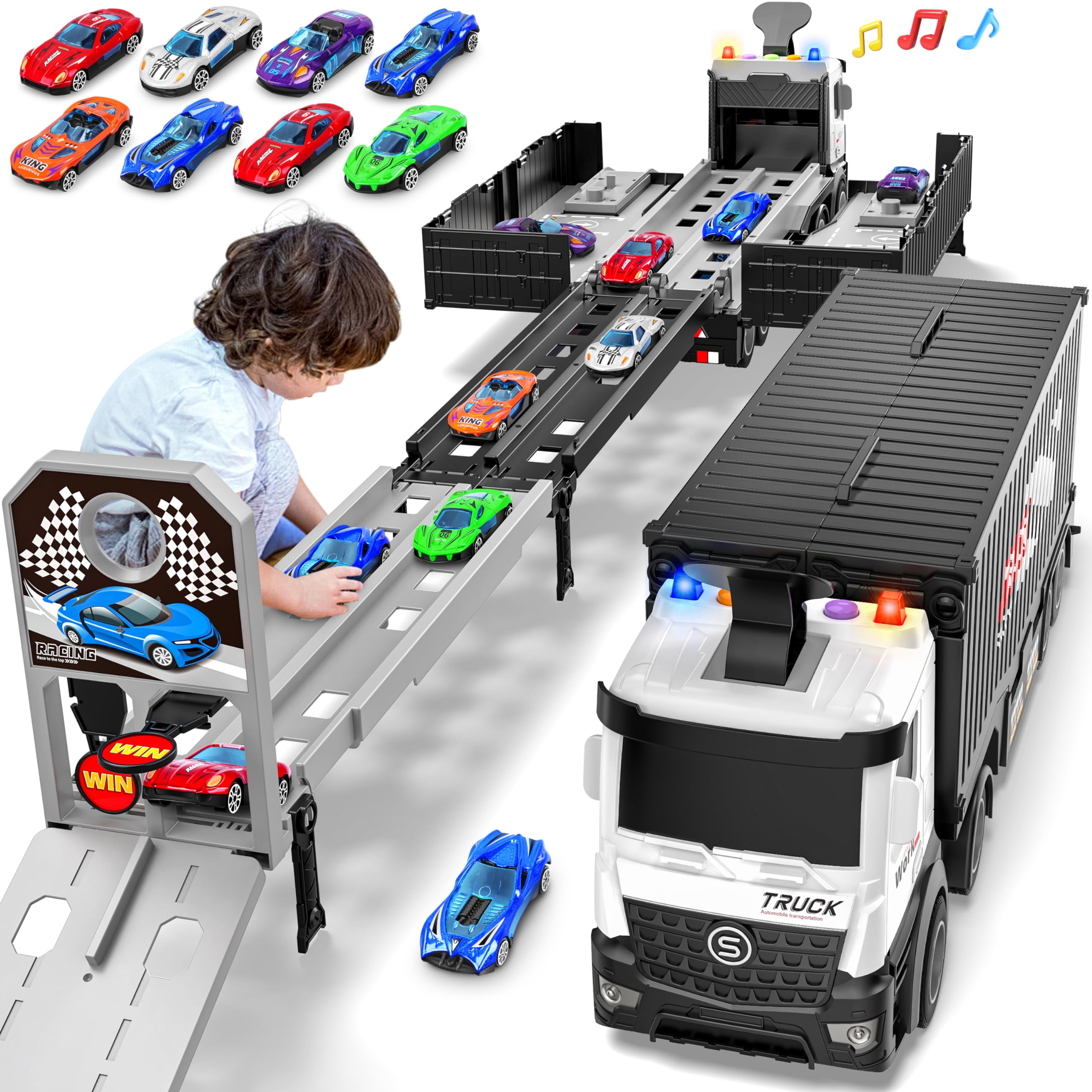 Diuerma carrier truck race track foldable 3-layer design for quick setup