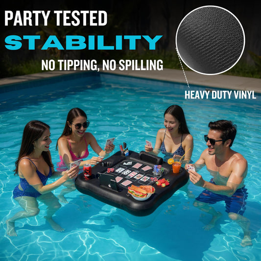 DIVEBLAST waterproof cards included for smooth poolside dealing