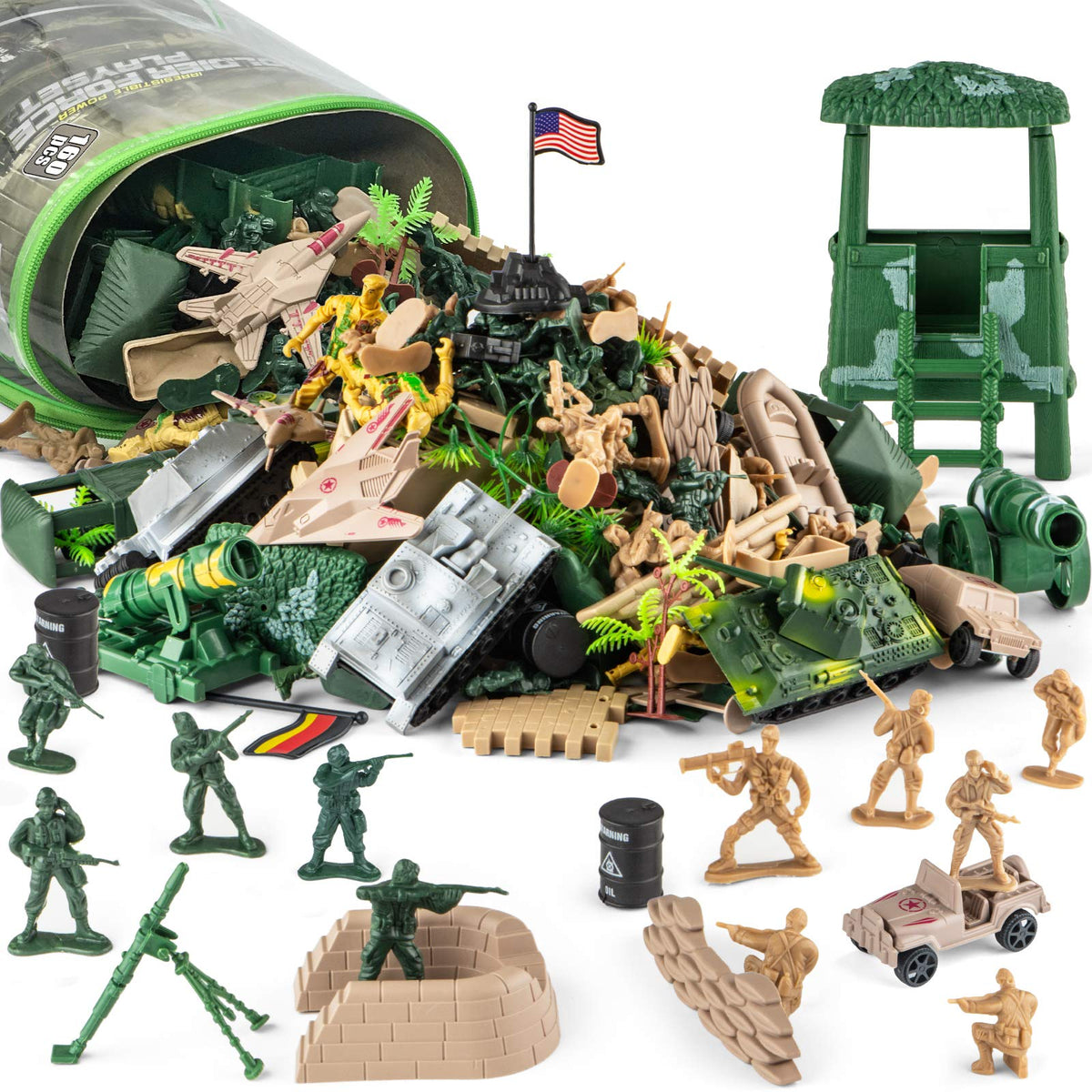 Divwa Army Men 160-piece base set with detailed figures for imaginative play.