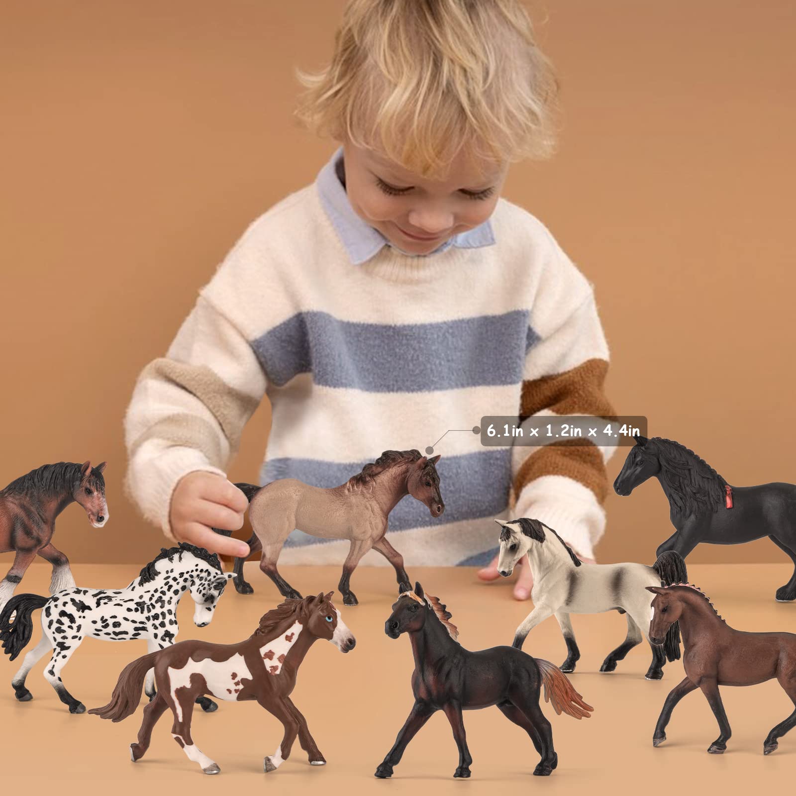 Divwa-quarter horse stallion figure ideal for pretend ranch scenes