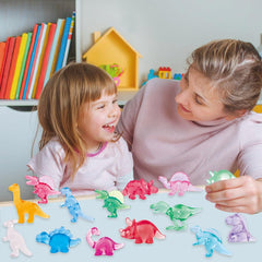 DIYDEC tiny dinosaurs enhance cake toppers and fairy-tale scenes.