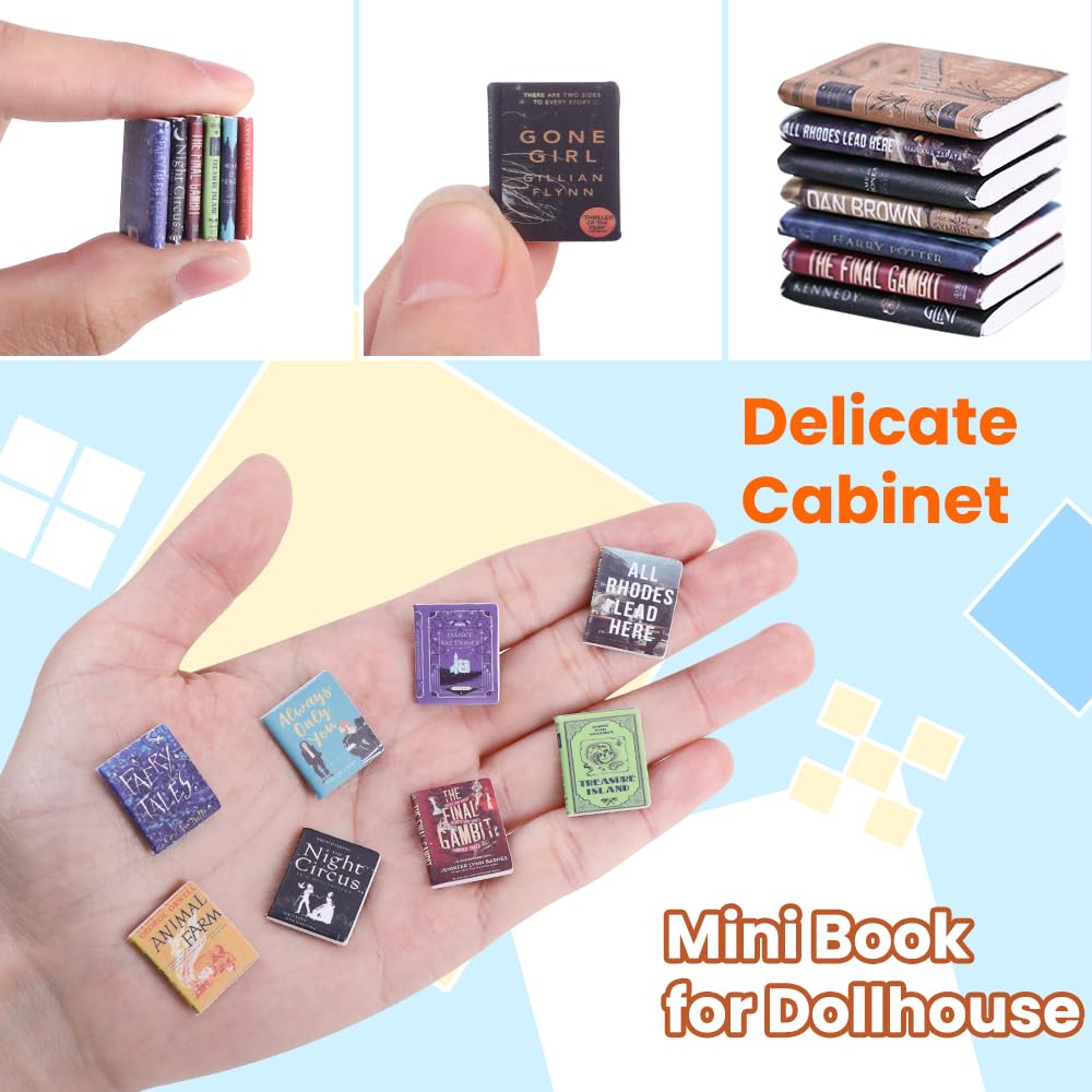 DIYDEC mini books in varied colors brighten shelves and inspire creative display ideas.