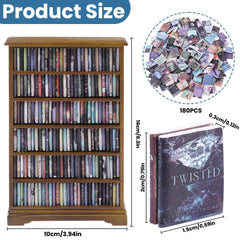 DIYDEC miniature shelf with movable books for hands-on play.