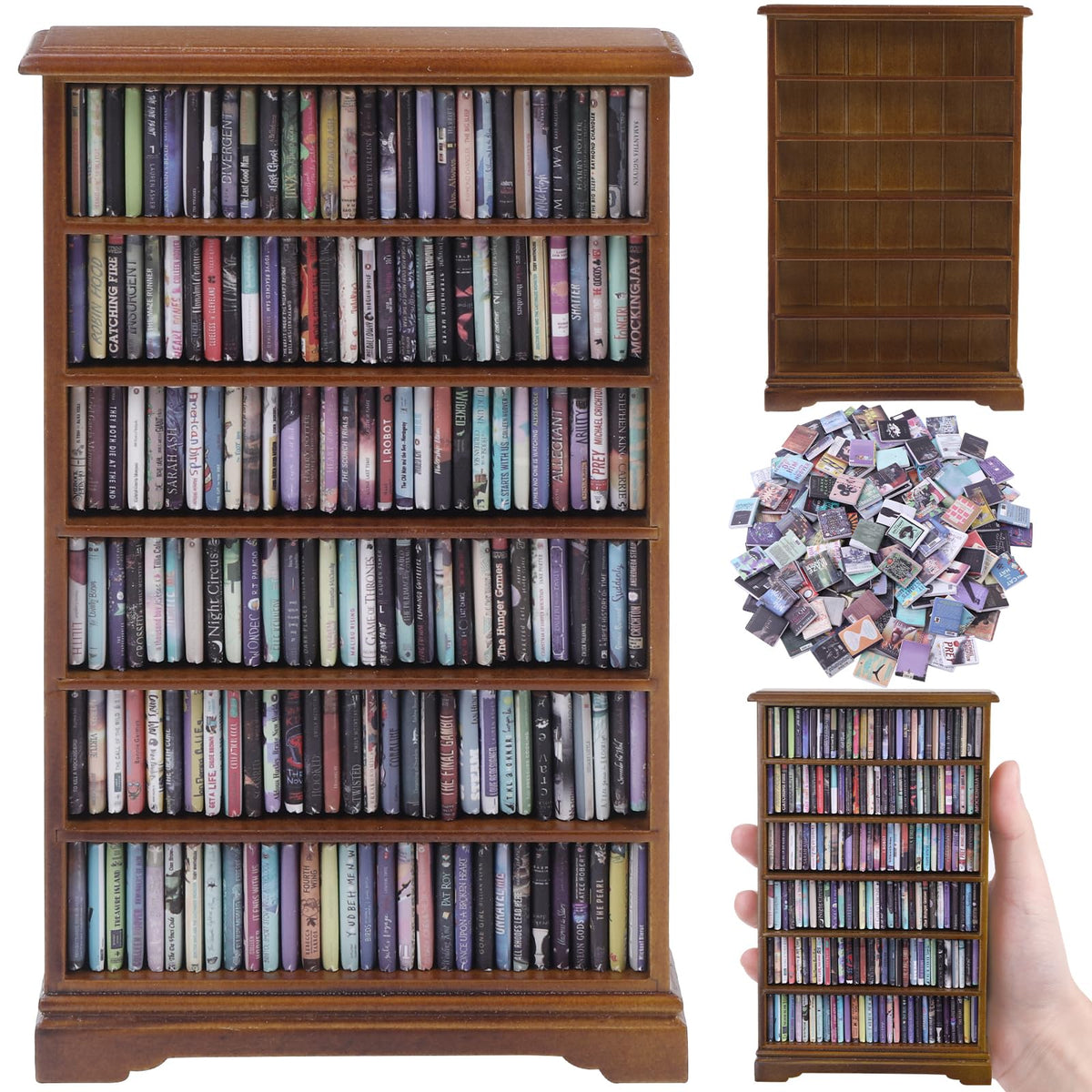 DIYDEC mini bookshelf adds a warm desk focal point.