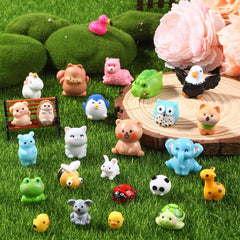 DIYDEC mini resin dog figure for garden decor and crafts