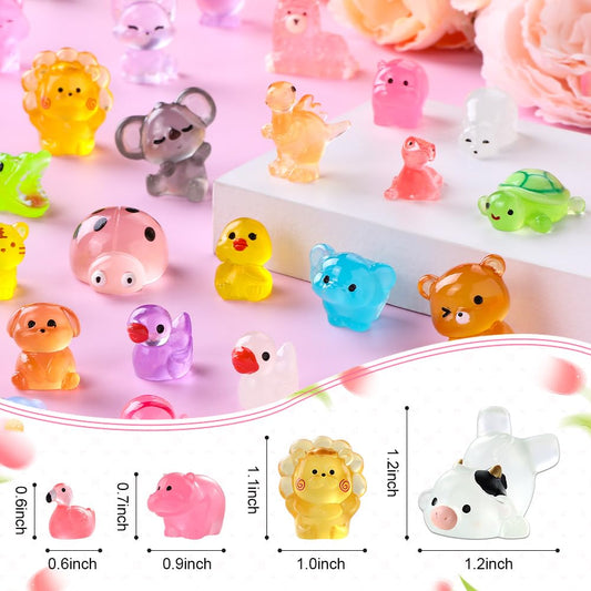 DIYDEC resin miniatures glow-in-the-dark duck for night-time display.
