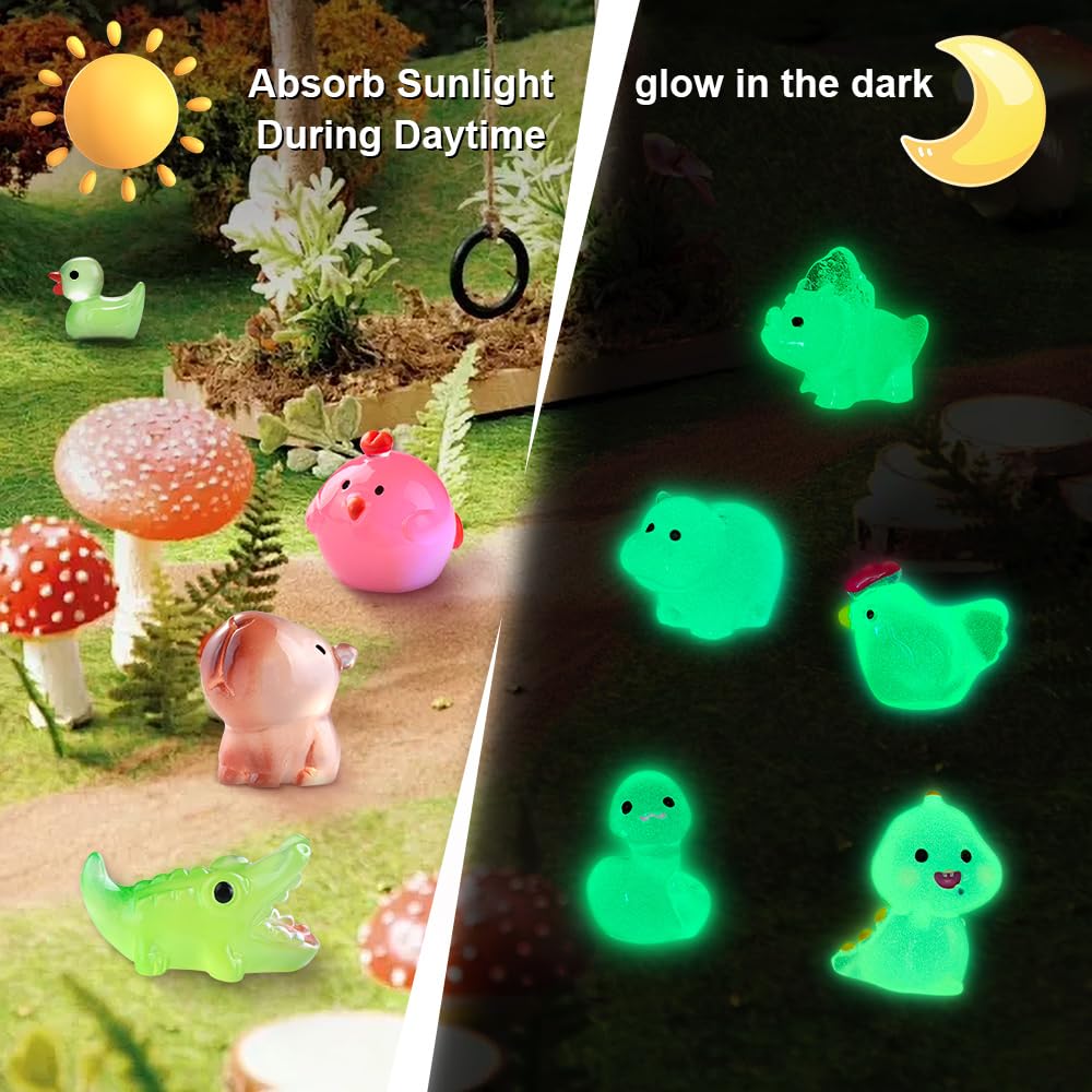 DIYDEC resin miniatures glow-in-the-dark tiger boosts playful décor.