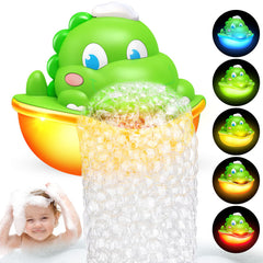 Diyfrety bath bubble maker dinosaur creating bubbles in tub