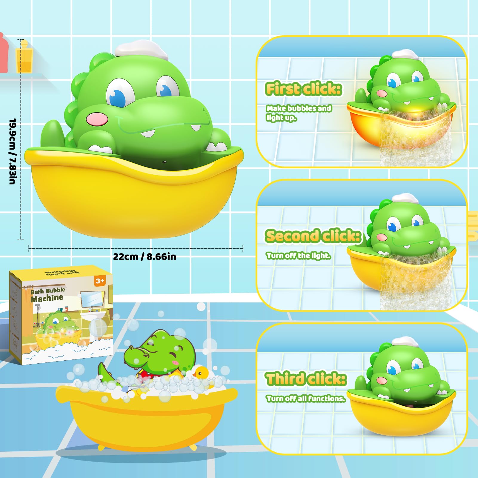 Kids enjoy the Diyfrety bath bubble toy during bath time
