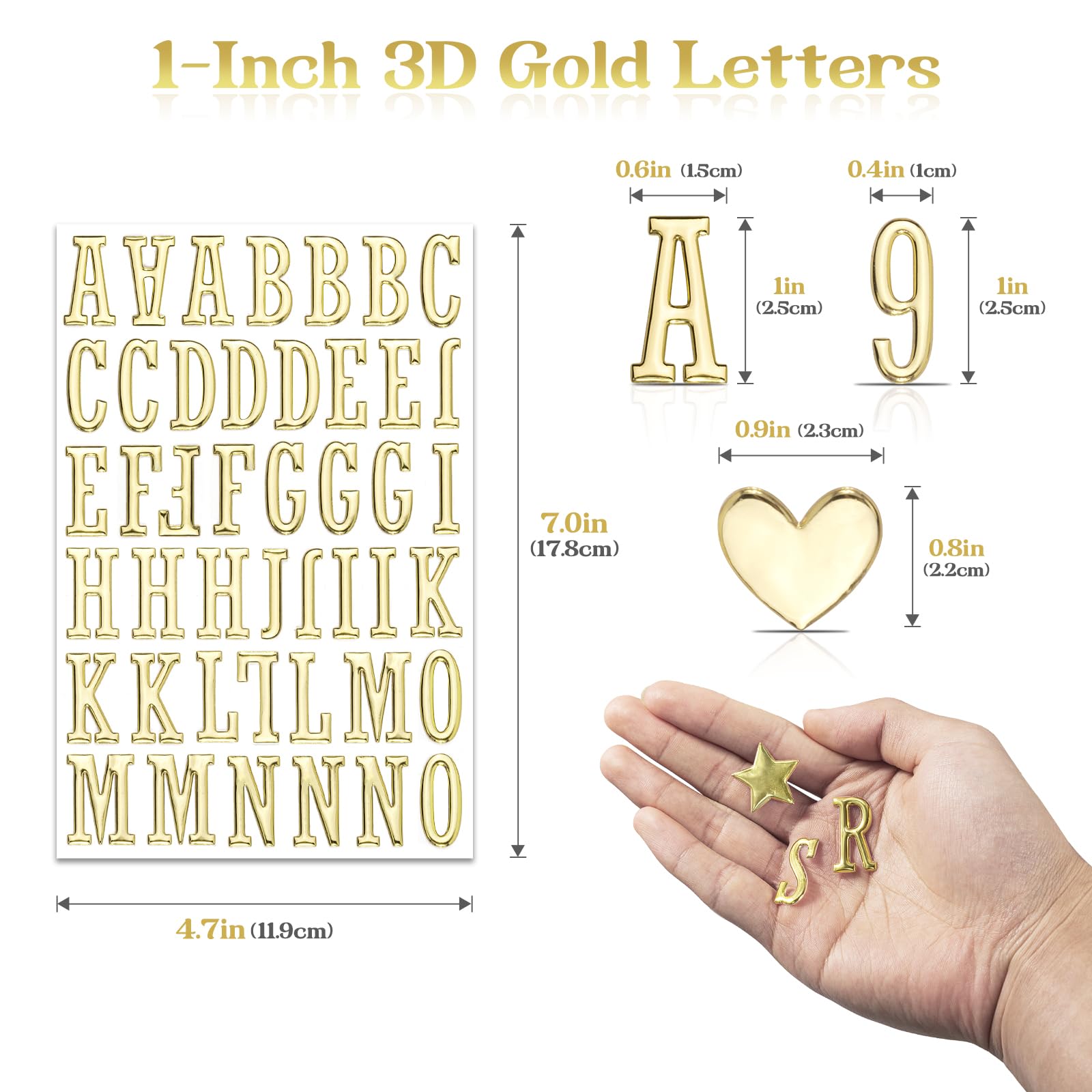 Dizdkizd gold numbers give playful dimension to gifts and journals.