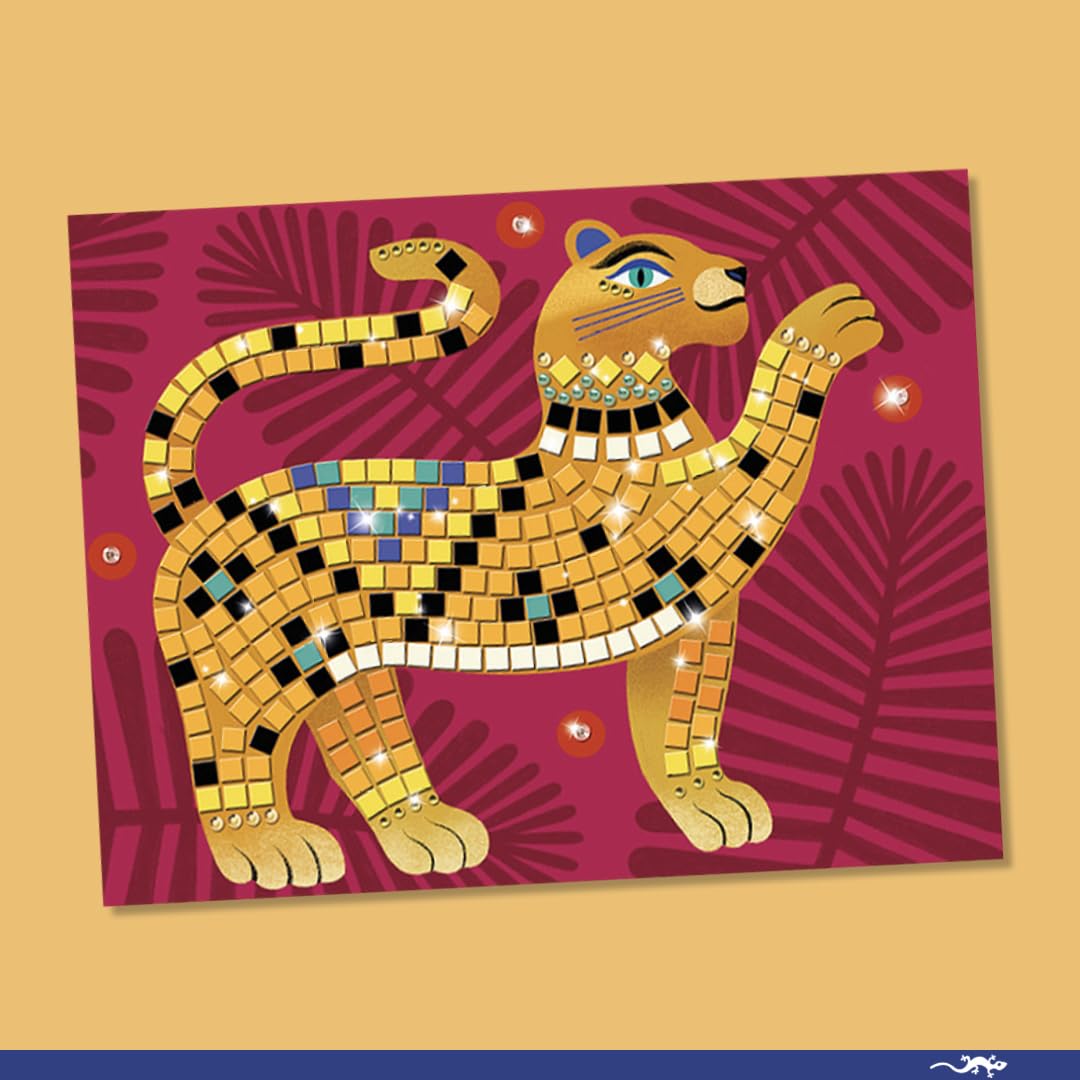 DJECO LGA Mosaics Deep in the Jungle metallic foam squares catch light