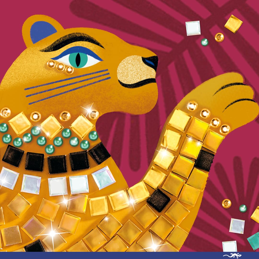 DJECO LGA Mosaics Deep in the Jungle rhinestones add sparkle to details