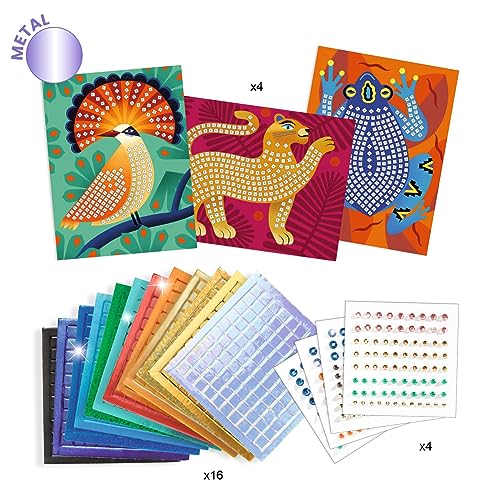 DJECO LGA Mosaics Deep in the Jungle tiger board encourages colorful mosaic exploration