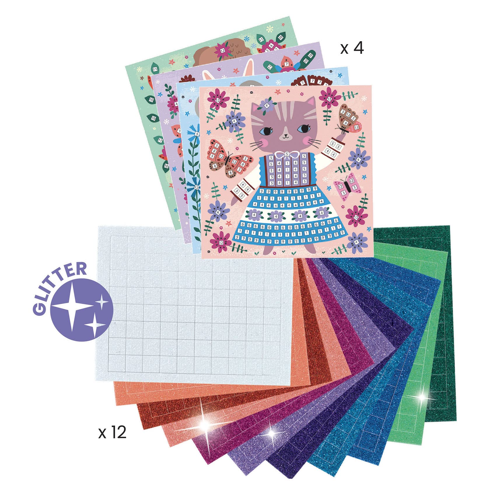DJECO Lovely Pets mouse mosaic set for kids inspires color recognition and planning