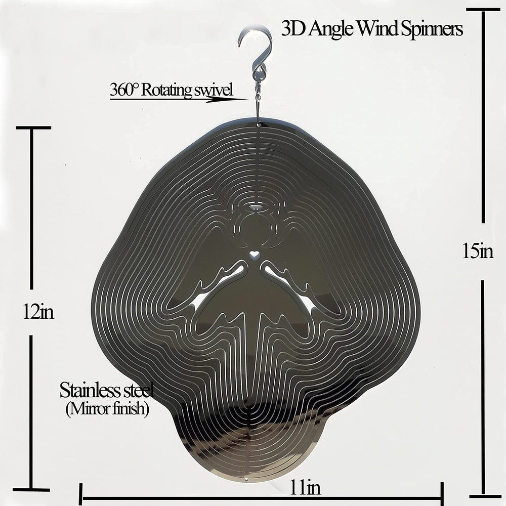DJUAN Angel Wind Spinner hangs on lamps or trees for decorative motion.
