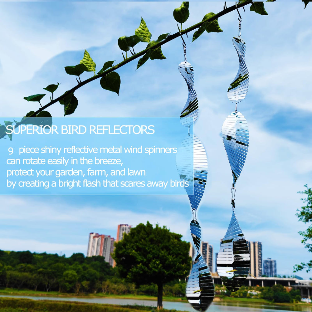 DJUAN reflective discs protect crops by creating bright flashes that deter birds.