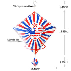 DJUAN patriotic garden decor wind spinner enhances outdoor space with vivid shimmer.