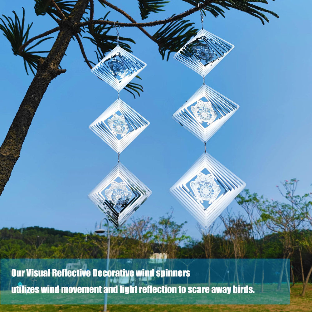 DJUAN reflective bird scarer decor adds garden elegance while keeping birds at bay.