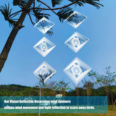 DJUAN reflective bird scarer decor adds garden elegance while keeping birds at bay.