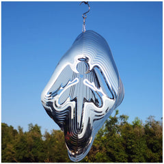 DJUAN Sparkly Angel Ornament deters birds with bright reflections outdoors.
