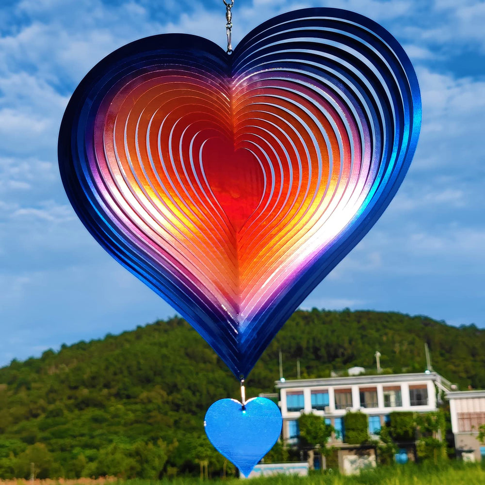 DJUAN wind spinner with hanging hook enables easy outdoor mounting.