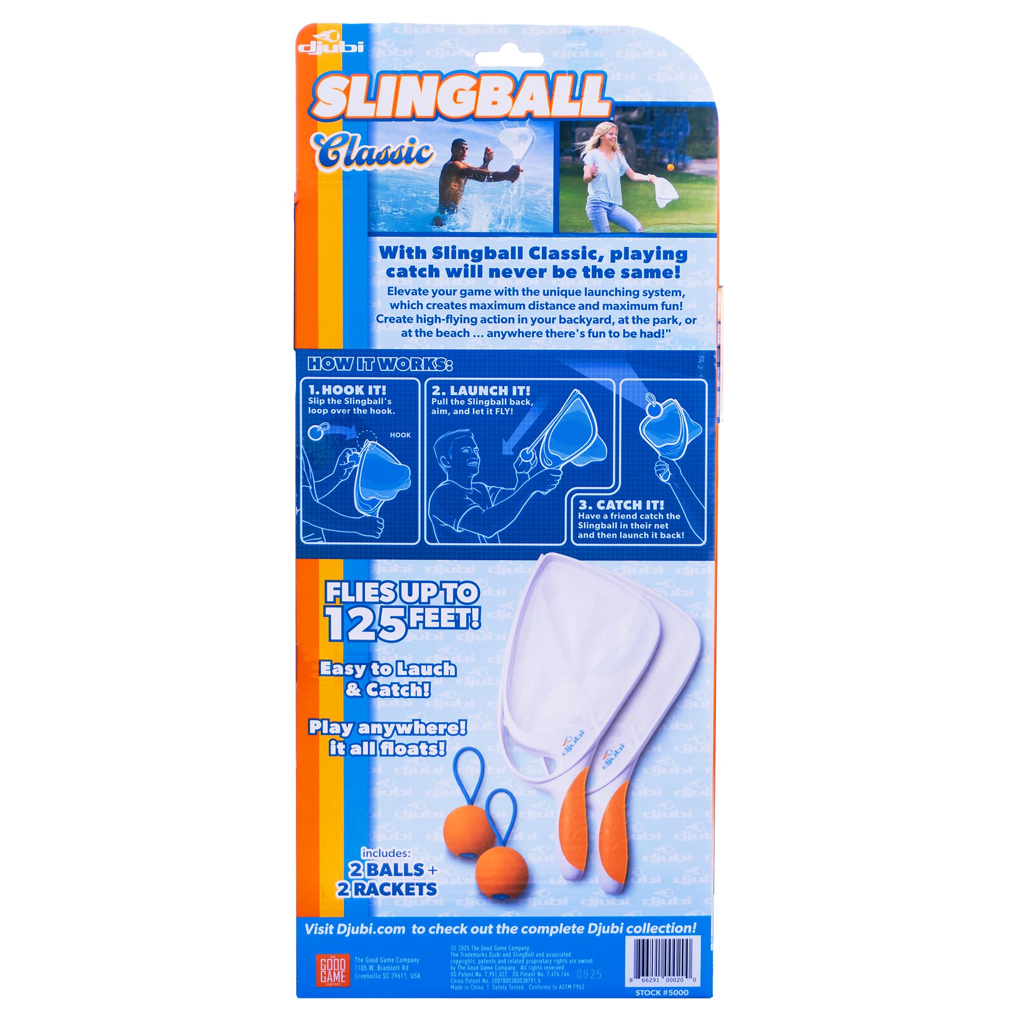 Djubi Slingball Classic hook setup enabling high-flying launches.