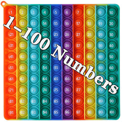 DK-SIMINA large pop bubble toy with 1-100 numbers for math practice and focus.