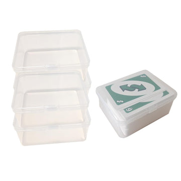DKAOVH 6pc card storage box set, transparent, ideal for UNO cards.