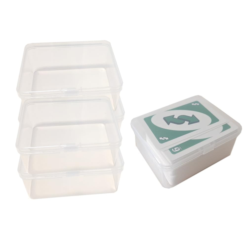 DKAOVH 6pc card storage box set, transparent, ideal for UNO cards.