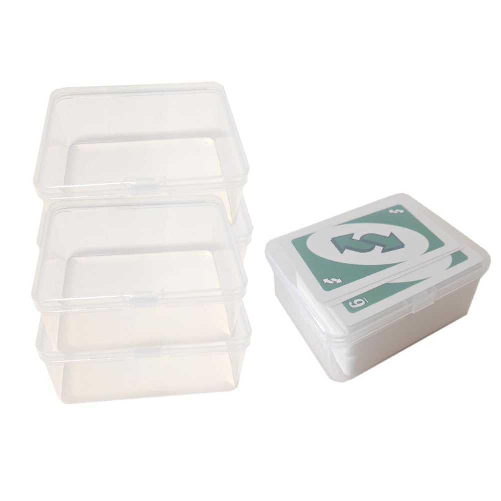 DKAOVH 6pc card storage box set, transparent, ideal for UNO cards.