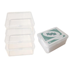DKAOVH 6pc card storage box set, transparent, ideal for UNO cards.