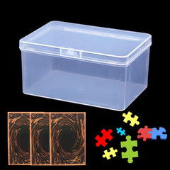 DKAOVH clear card box shows organized trading cards for quick access