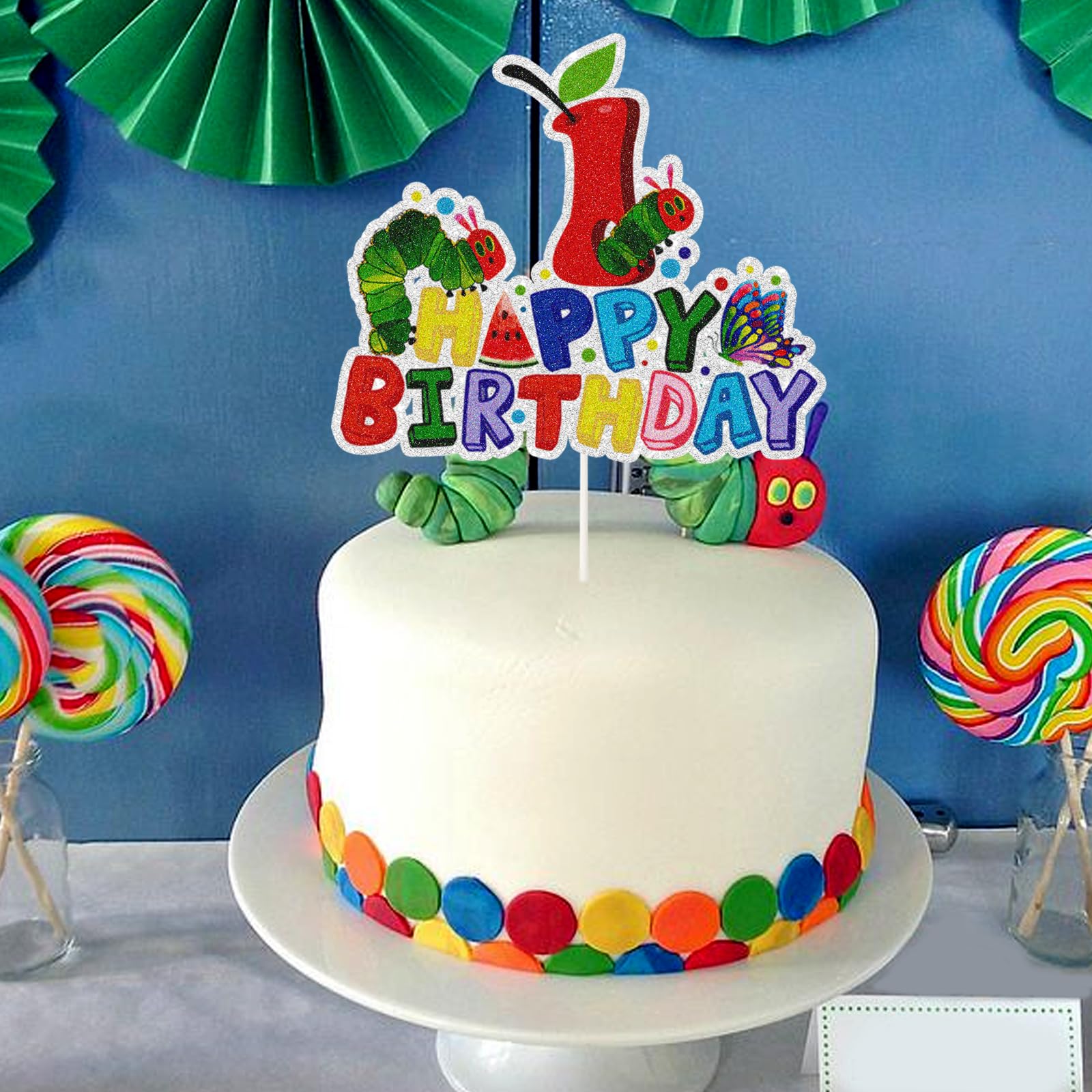 DKCTQU Caterpillar birthday decor doubles as a cute photo prop for baby showers