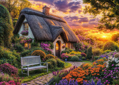 DKijoys Cottage Life Puzzle shows a cozy thatched cottage for mindful evenings.