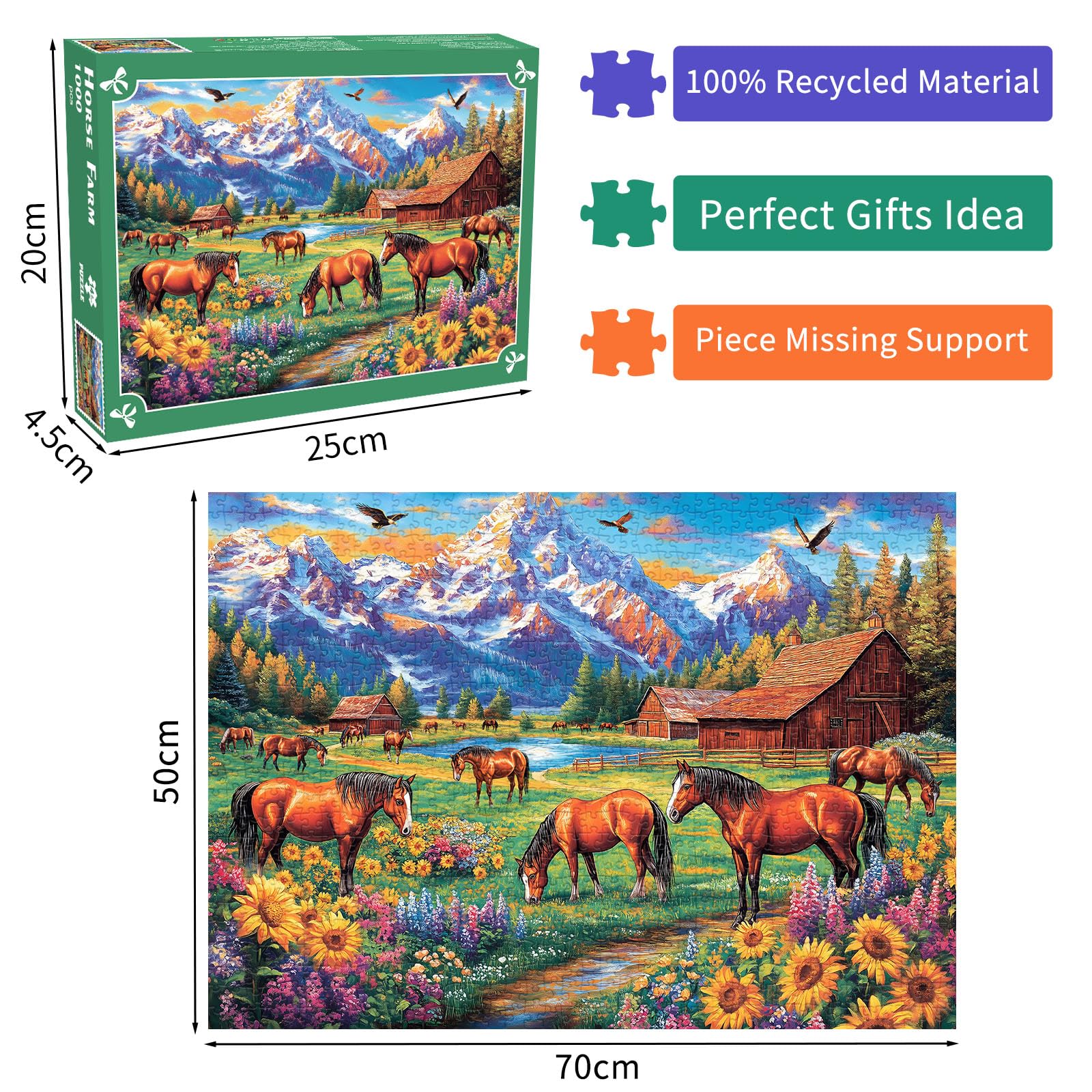 DKijoys Horse Ranch puzzle – vibrant wildflowers meadow enhances scenery and mood.