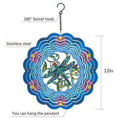 DKJOCKY Dragonfly wind spinner in action demonstrates smooth rotation in wind