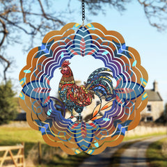 DKJOCKY rooster wind spinner 3D kinetic decor sparks in breeze
