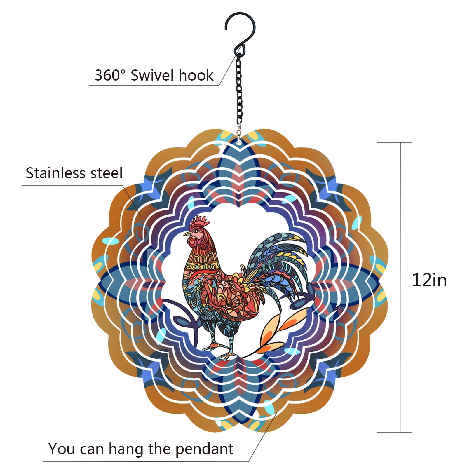 DKJOCKY rooster wind spinner gloves pack for safe setup