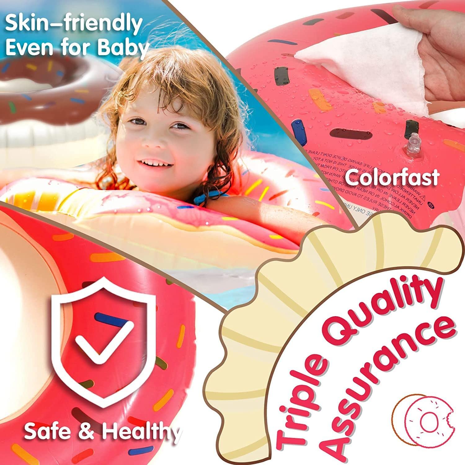 DMAR donut float ideal for indoor and outdoor use at home pool or beach