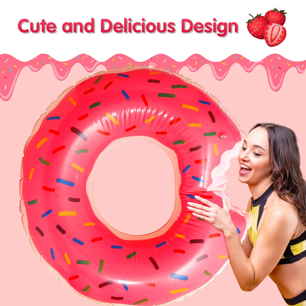 DMAR donut float with strawberry jam topping and jelly beans for eye-catching appeal.