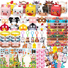 DMIGHT farm animal masks for kids party, colorful and safe for dress-up fun.