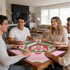 Large 31 by 31 inch mat fits most tables